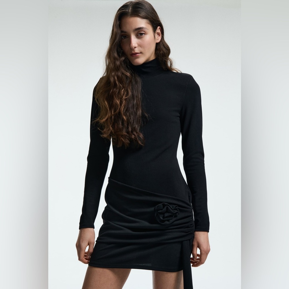 H&M Black Turtleneck Dress